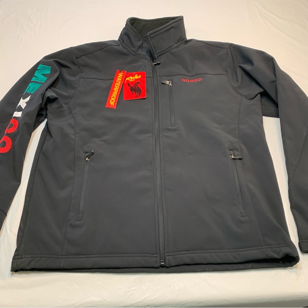 RCCO Rodeo Clothing Mexico Black Soft Shell Jacket Men’s XL New
